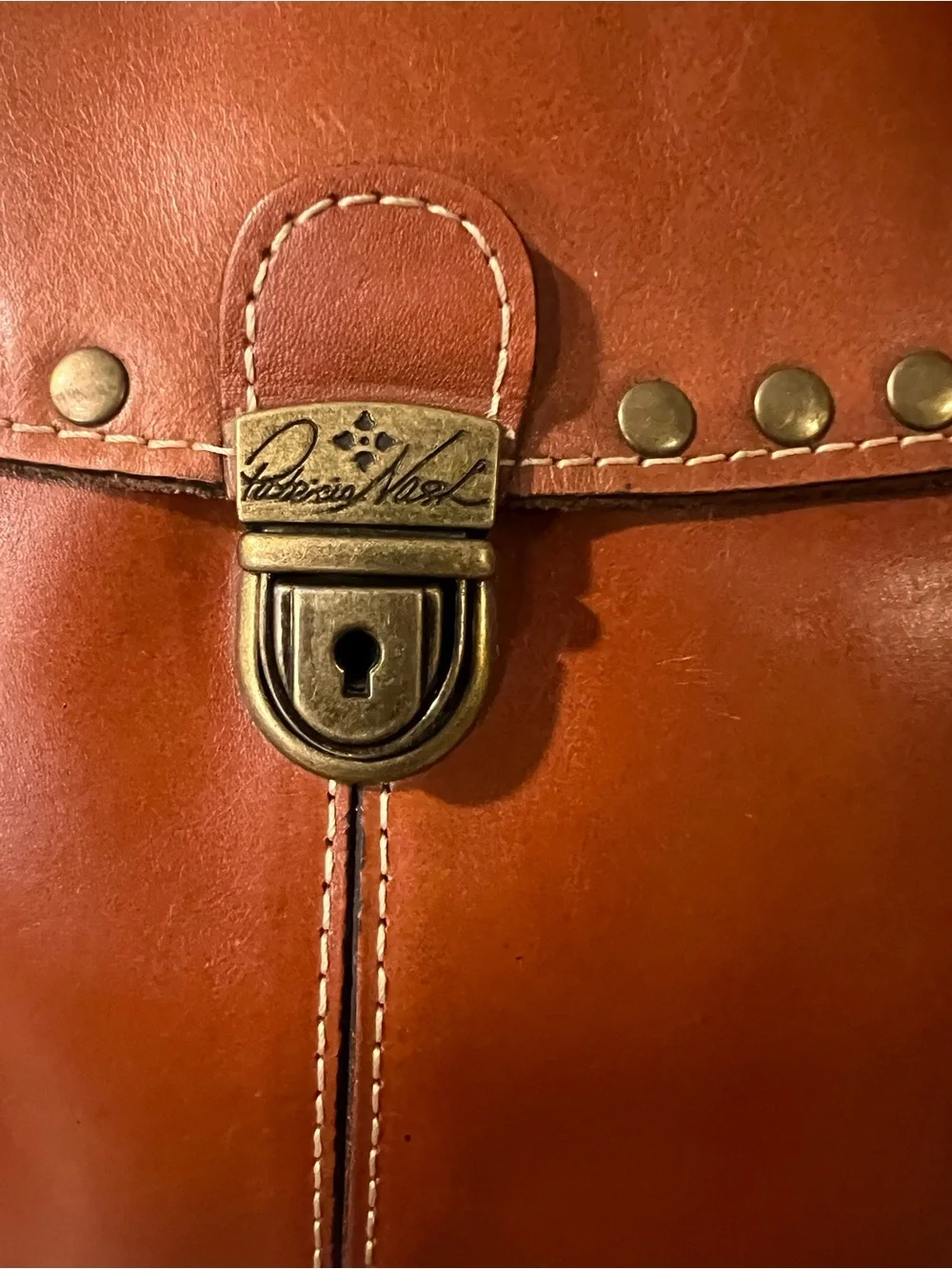 Patricia Nash Verbania Satchel Studded Leather Classic